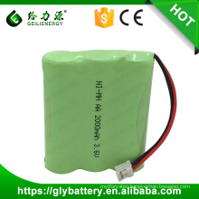 GLE 2000mah nimh battery pack 3.6v deep cycle battery for Cordless Phone